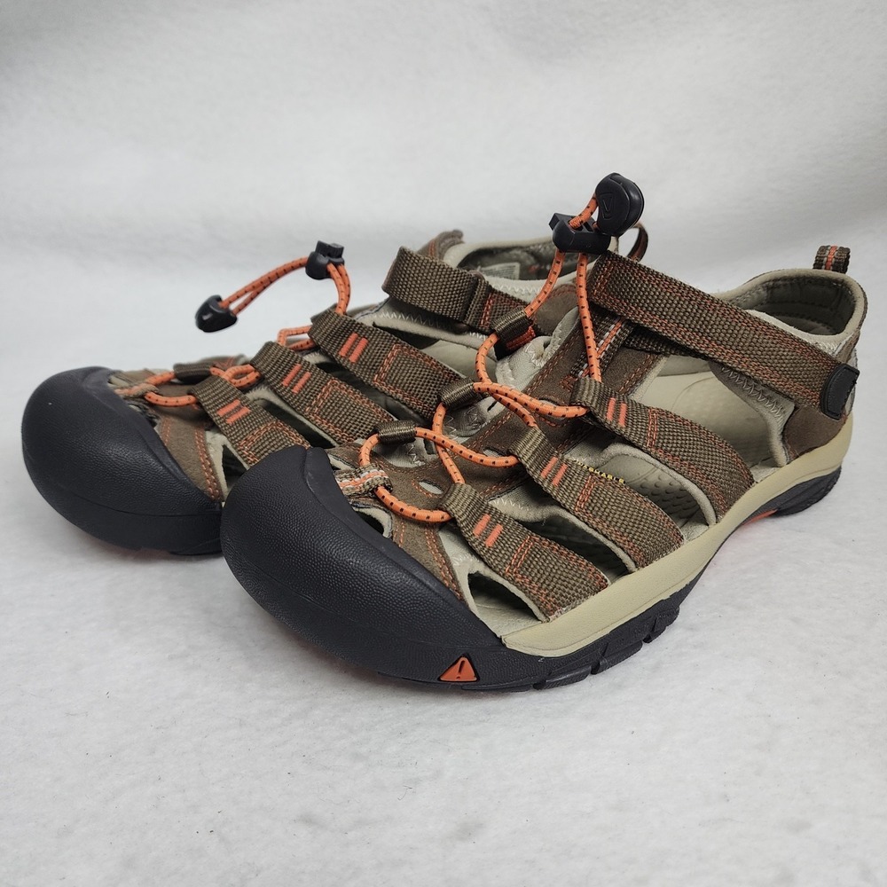 Keen Newport H2 1018270 Kids 6 Brown Orange Bungee Lace Closed Toe Hiking Sandal